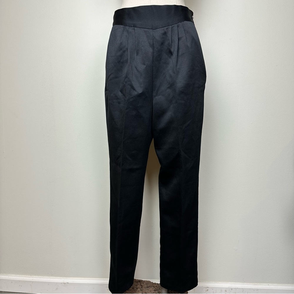 Vintage Sateen Pleated Trousers